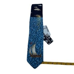 Fornasetti NWT Sail Boat Design Tie - Vintage